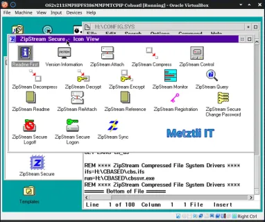 ZipStream, 32 bit IFS concatenated to end of CONFIG.SYS
