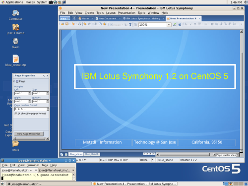 CentOS 5: IBM Symphony 1.2 presentation.