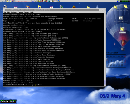 Xen GNU/Linux Debian VPS: refreshing repositories and upgrading distribution.