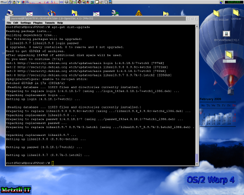 GNU/Linux: performing an Debian distribution upgrade.