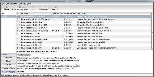 Synaptic: (Common) Header files for Linux.