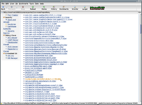 WebSphere Application Server CE: MySQL Connector/J installed.