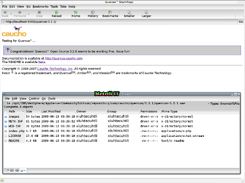 WASCE / Geronimo hosting Caucho's Quercus 3.2.1 PHP Module/Servlet