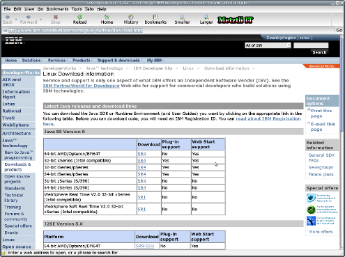 DeveloperWorks IBM Java Developer Kits: GNU/Linux.