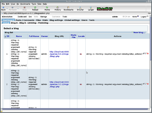 WASCE / Geronimo: string formatting issues - b2evo 3.x-beta on Caucho's Quercus.