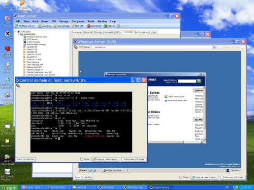 Undocking virtual machine instances and even host console view from XenCenter.