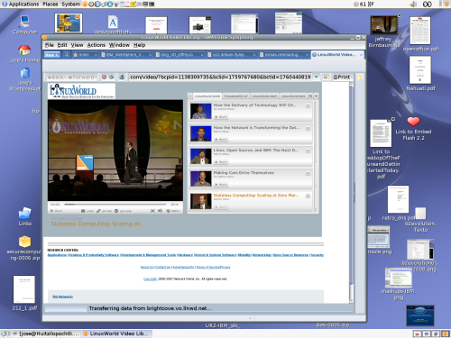 IBM Lotus Symphony 1.1 browser: Jeffrey Birnbaum at LinuxWorld 2008