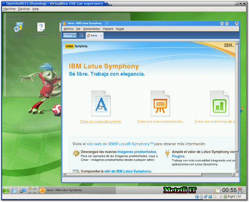 IBM Lotus Symphony 1.3 on OpenSuSE 11.1