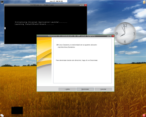 2nd Phase Splash screen to activate uninstall of Lotus Symphony 1.1