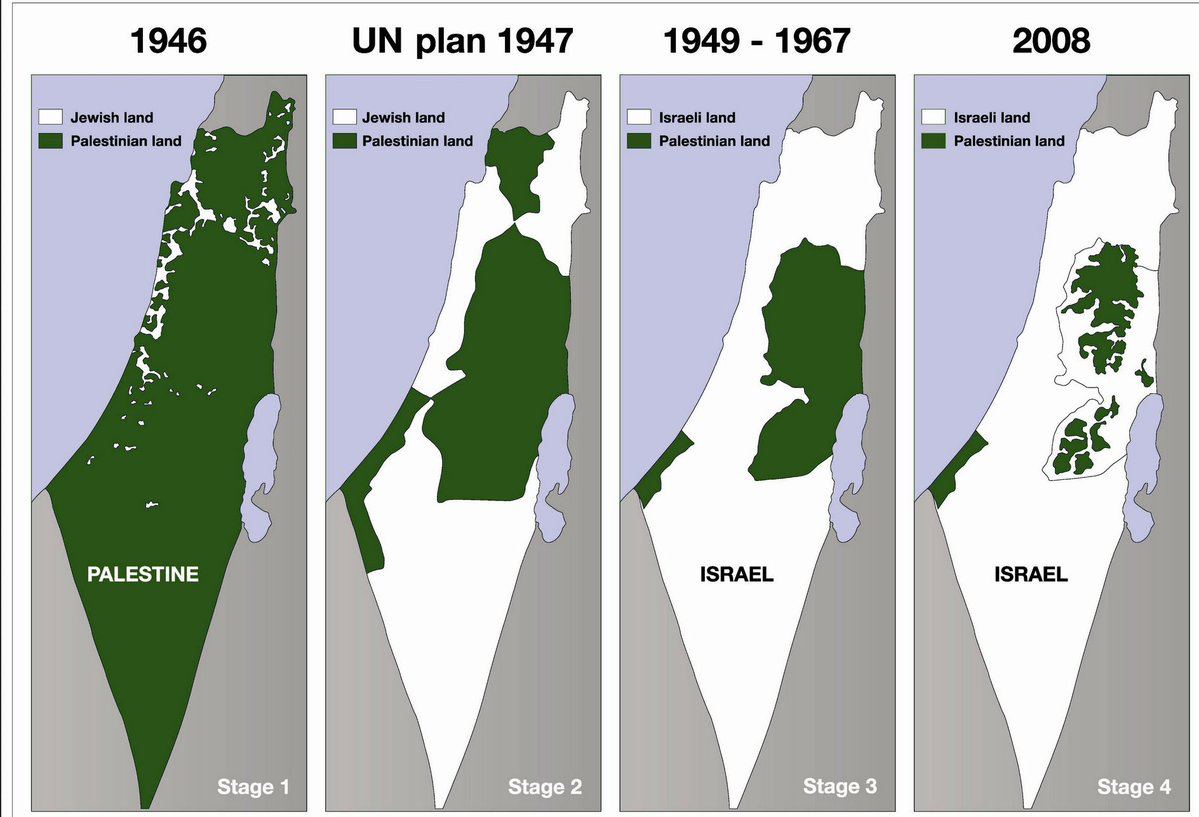 Zionists' gradual land theft of Palestine/Gaza