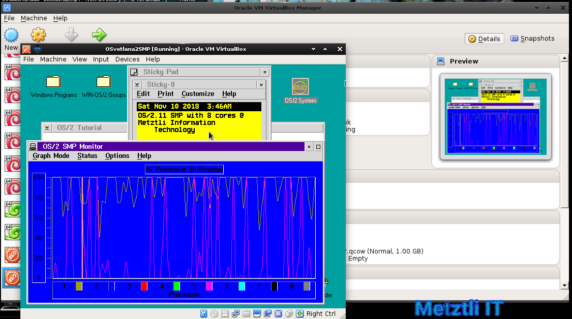 IBM OS/2 2.11 SMP on Oracle's VirtualBox 4.3.2