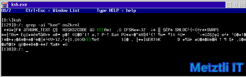 grepping for KEE in OS/2 W4 kernel