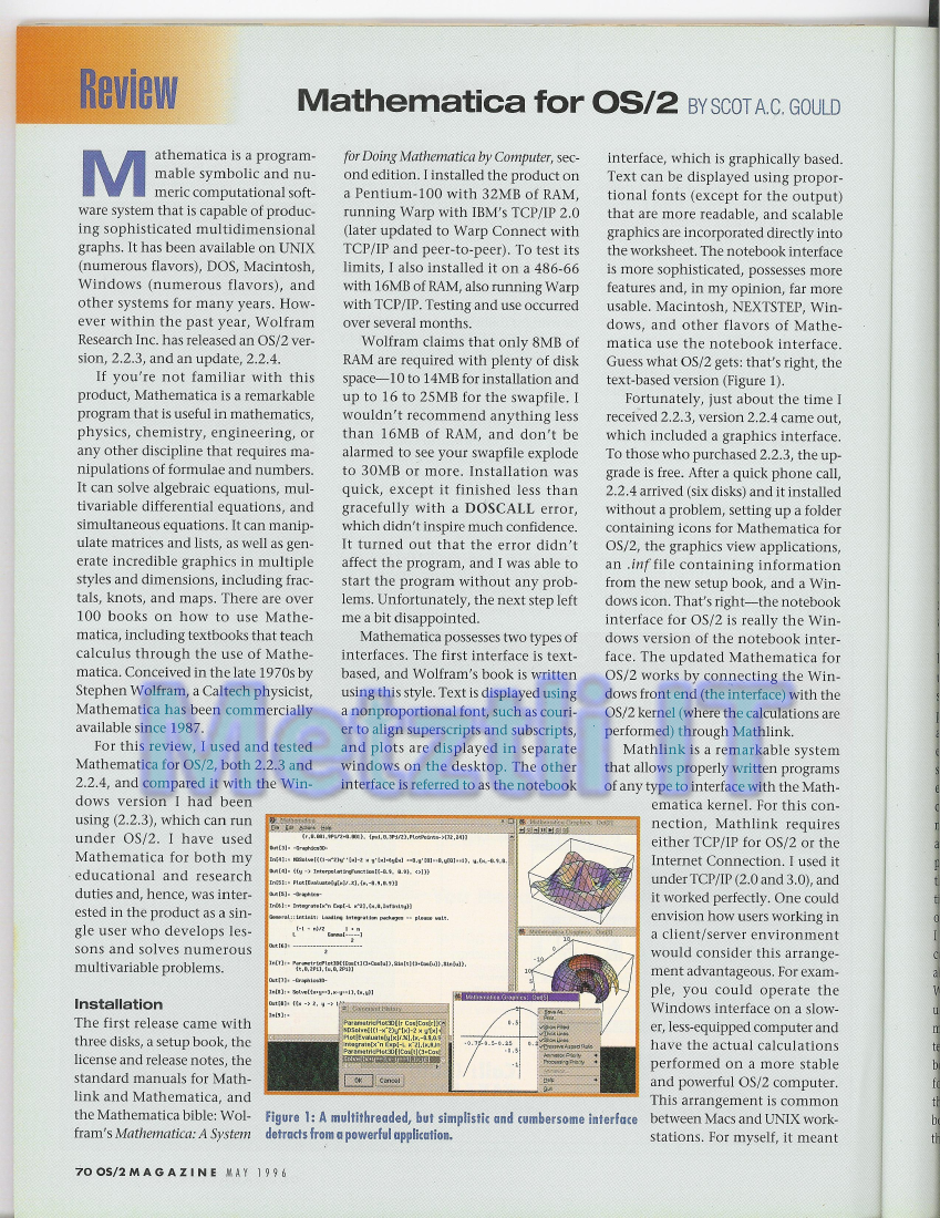 Pg. 70 - OS/2 Magazine Vol. 3 No. 5 May 1996