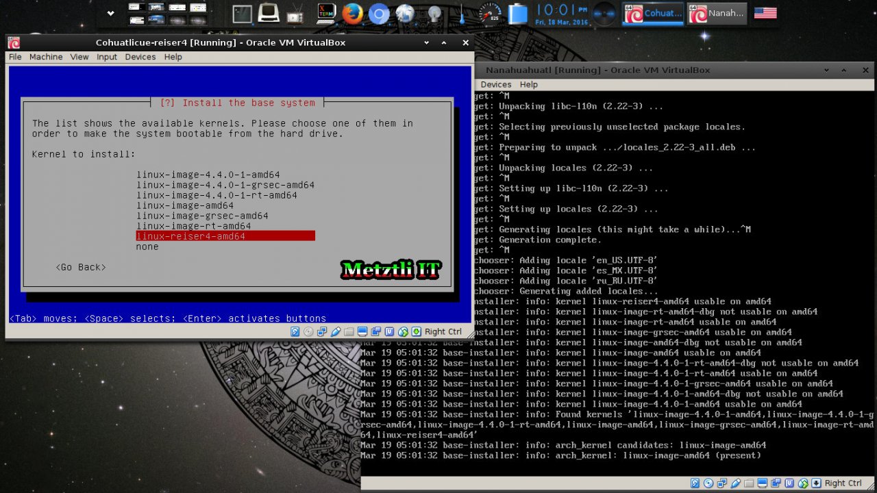 Selecting a Reiser4-patched Linux Kernel From Reiser4-enabled Debian-Installer (d-i) Menu