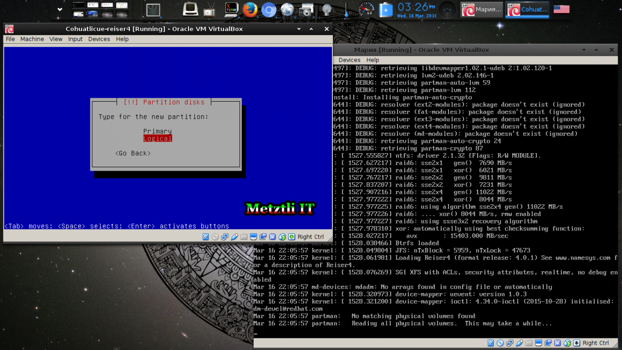 Мария: Reiser4 SFRN 4.0.1 Partitioning From Reiser4-enabled Debian-Installer (d-i) Menu