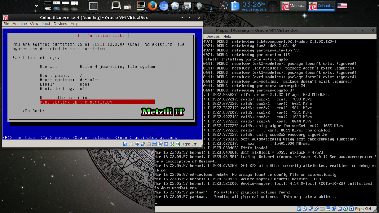Мария: Reiser4 SFRN 4.0.1 Partitioning From Reiser4-enabled Debian-Installer (d-i) Menu