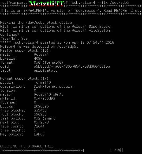 Generating reiser4progs 1.1.0-1.1 SFRN 4.0.1 DEBs for Debian Stable (Jessie) AMD64