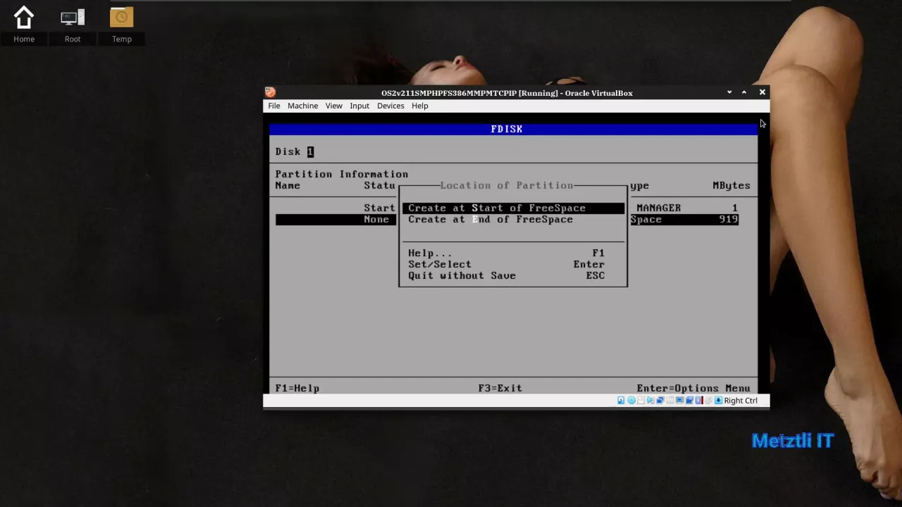 Location of Partition Start/End of FreeSpace