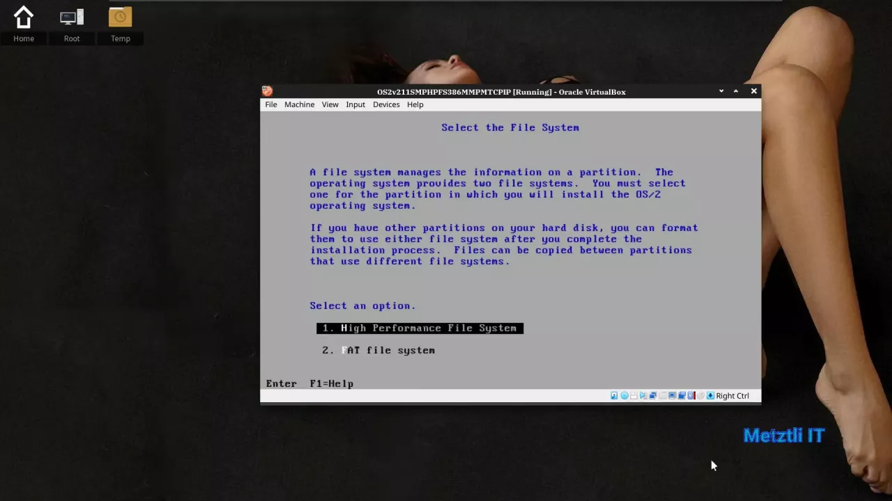 Select the file system