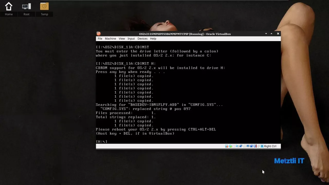 Source drive custom CDINST.CMD onto target drive