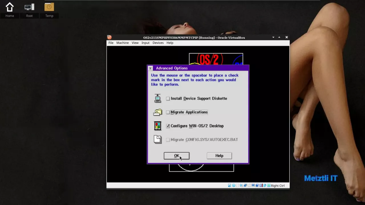 Configure Win-OS/2 Desktop