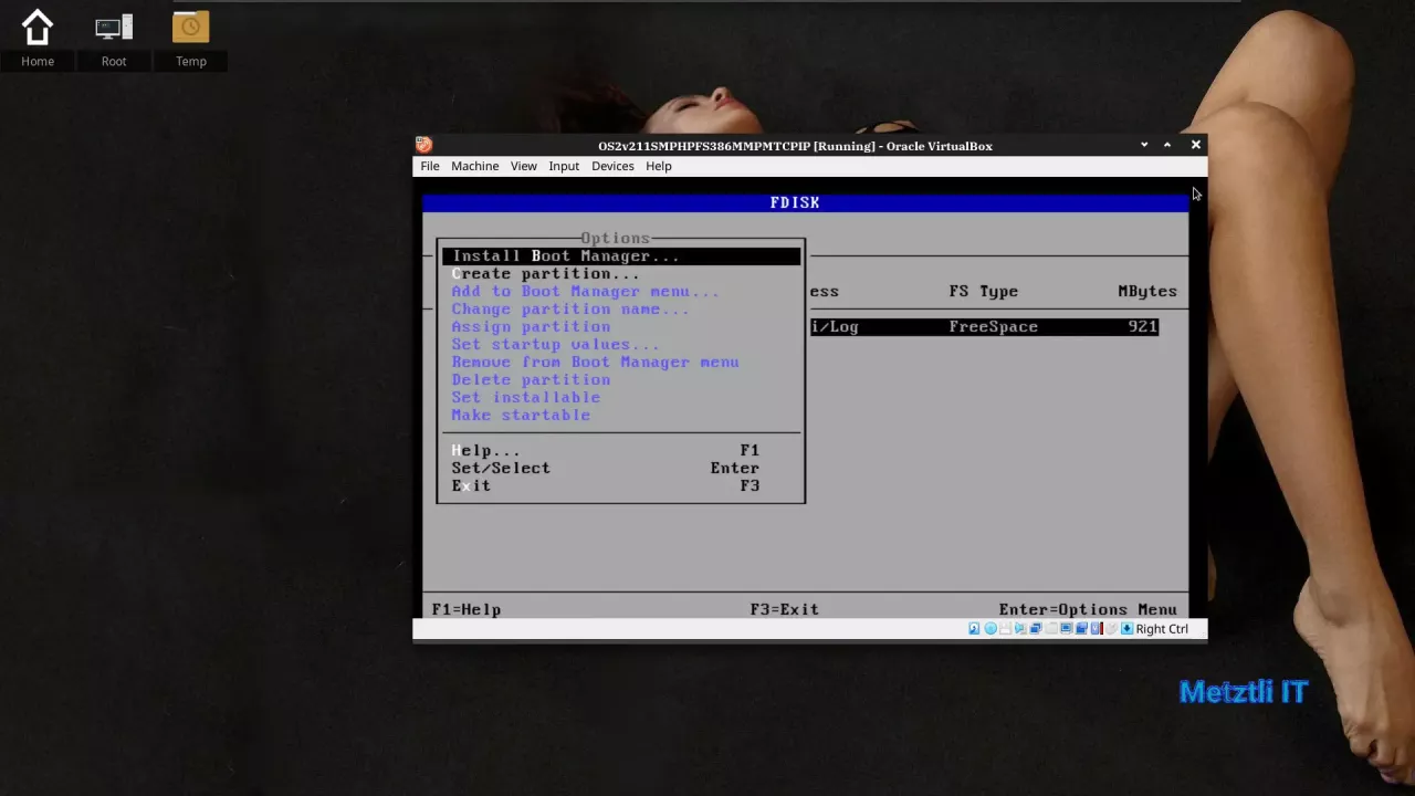 Install OS/2 Boot Manager