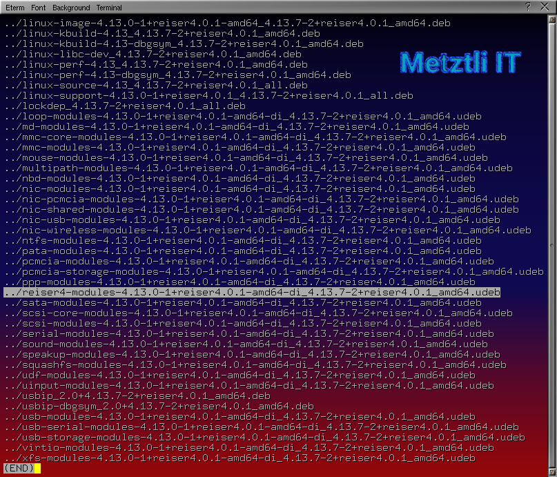 Coyolxauhqui: Build Reiser4 -patched Linux Kernel, Headers, and Modules, for Stretch-Backports the 'Debian Way'.