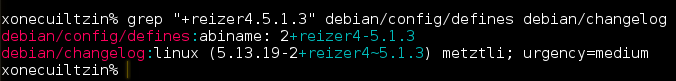 grep +reizer4-5.1.3 or +reizer4~5.1.3