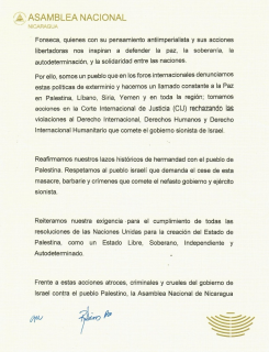 Nicaragua's National Assembly Declaration pg. 3