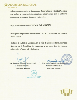 Nicaragua's National Assembly Declaration pg. 4